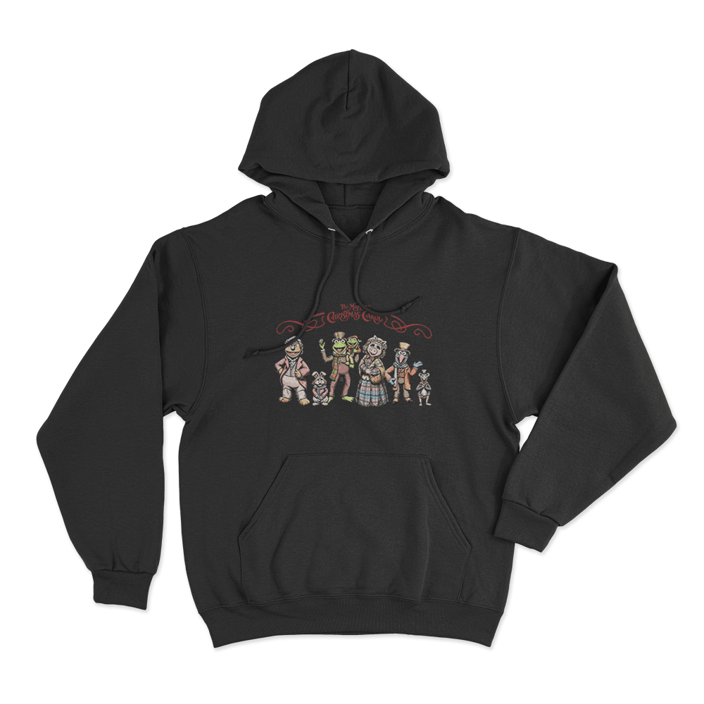The Muppet Christmas Carol Holiday Characters Unisex Hoodie Black The Muppet Christmas Carol Holiday Characters Unisex Hoodie Black