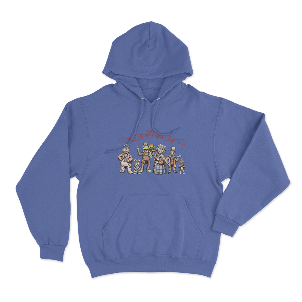 The Muppet Christmas Carol Holiday Characters Unisex Hoodie Blue The Muppet Christmas Carol Holiday Characters Unisex Hoodie Blue
