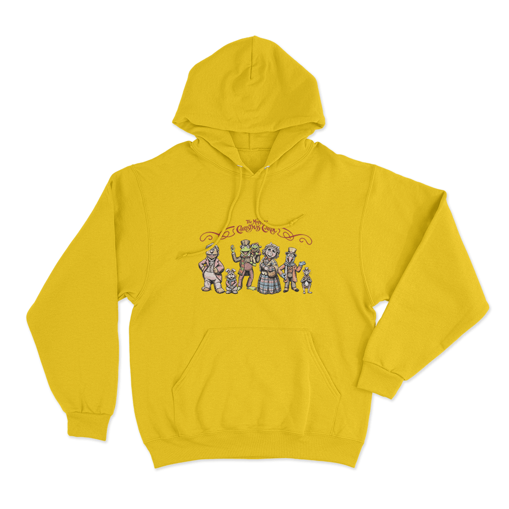 The Muppet Christmas Carol Holiday Characters Unisex Hoodie Yellow The Muppet Christmas Carol Holiday Characters Unisex Hoodie Yellow