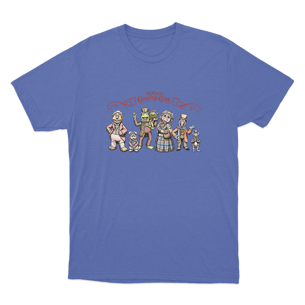 The Muppet Christmas Carol Holiday Characters Unisex T Shirt Blue The Muppet Christmas Carol Holiday Characters Unisex T Shirt Blue