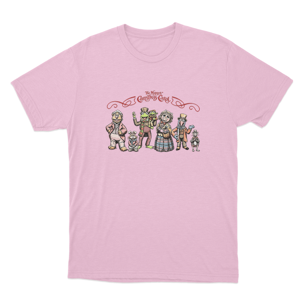 The Muppet Christmas Carol Holiday Characters Unisex T Shirt Pink The Muppet Christmas Carol Holiday Characters Unisex T Shirt Pink