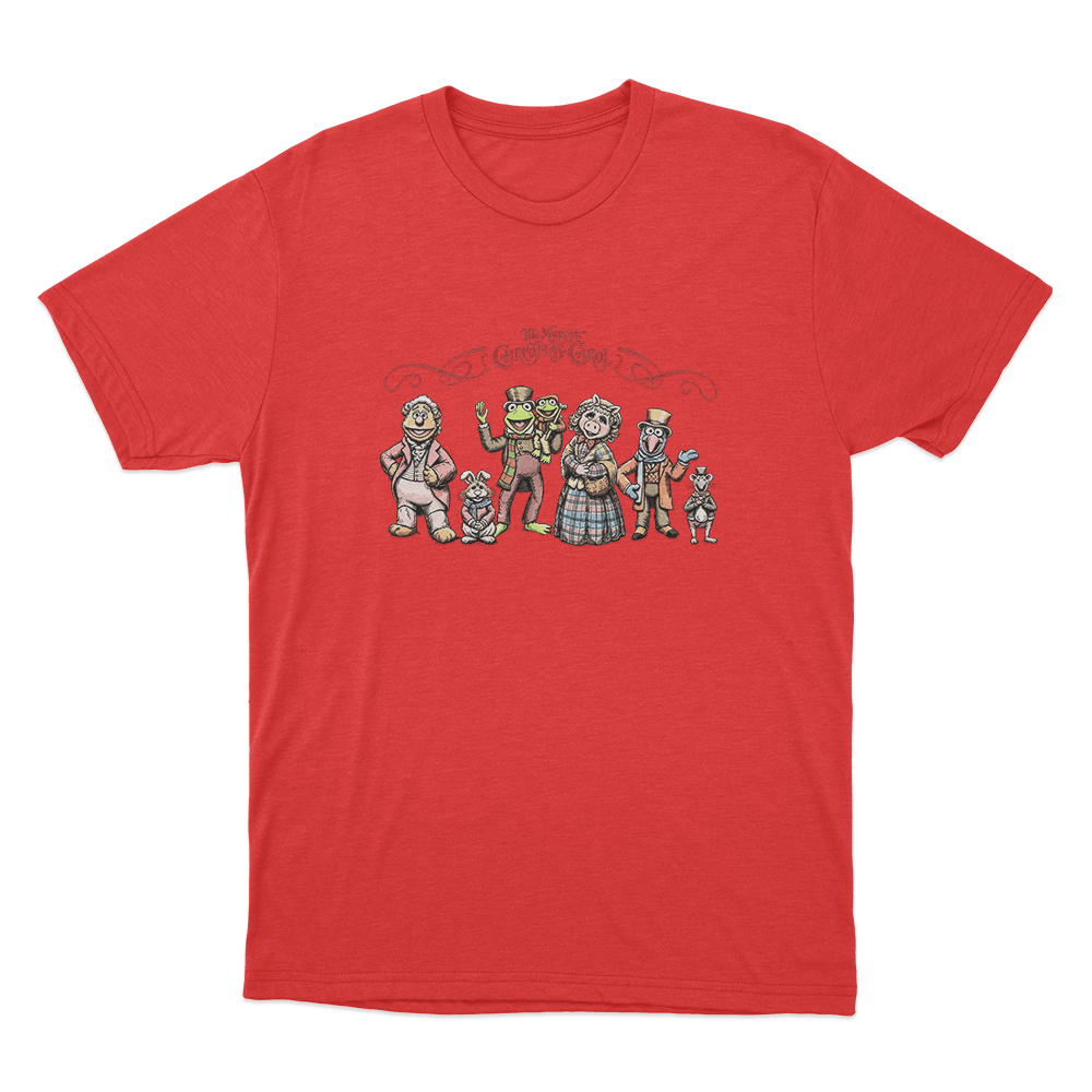 The Muppet Christmas Carol Holiday Characters Unisex T Shirt Red The Muppet Christmas Carol Holiday Characters Unisex T Shirt Red