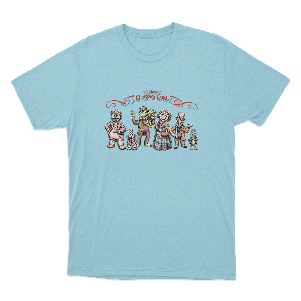The Muppet Christmas Carol Holiday Characters Unisex T Shirt Sky Blue The Muppet Christmas Carol Holiday Characters Unisex T Shirt Sky Blue