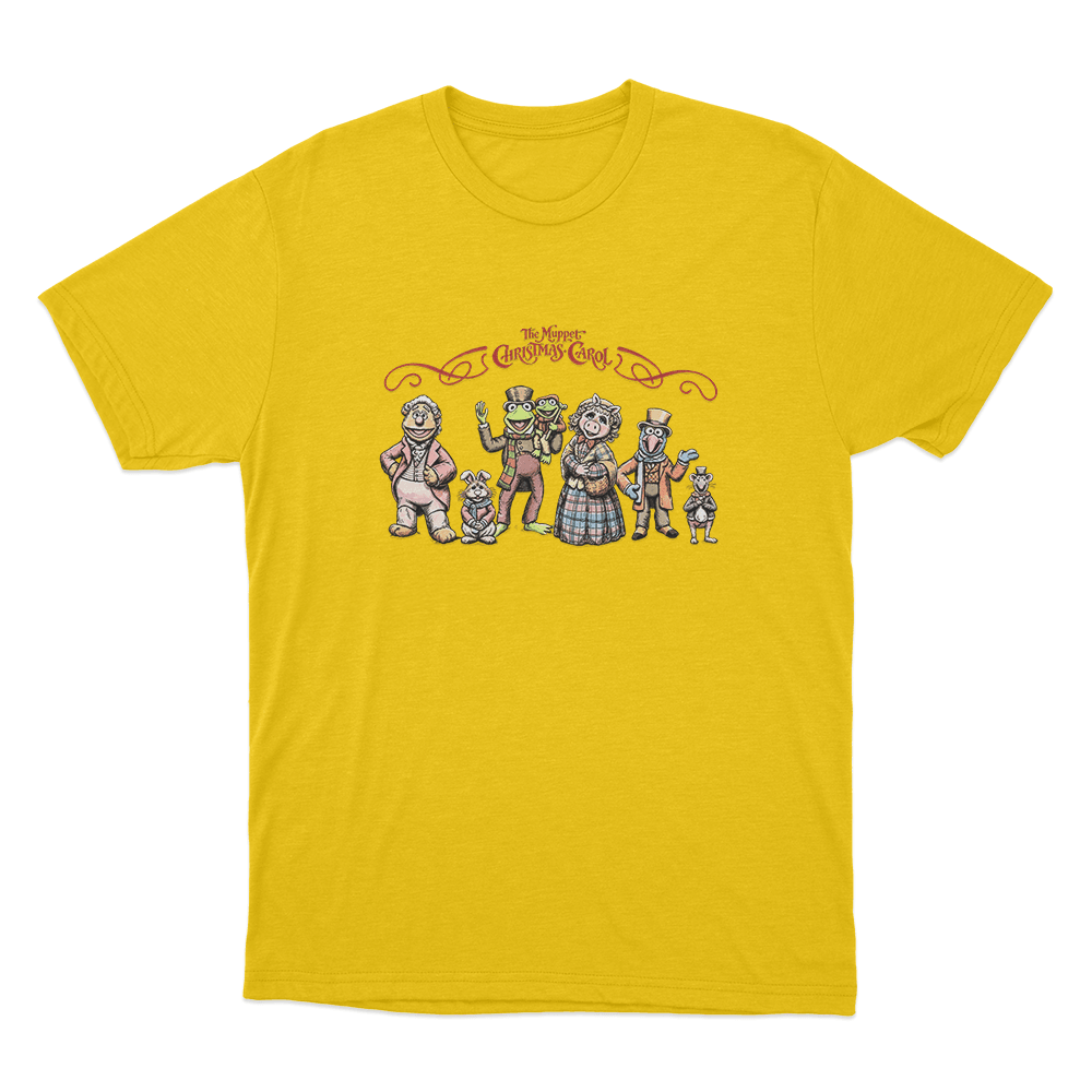 The Muppet Christmas Carol Holiday Characters Unisex T Shirt Yellow The Muppet Christmas Carol Holiday Characters Unisex T Shirt Yellow